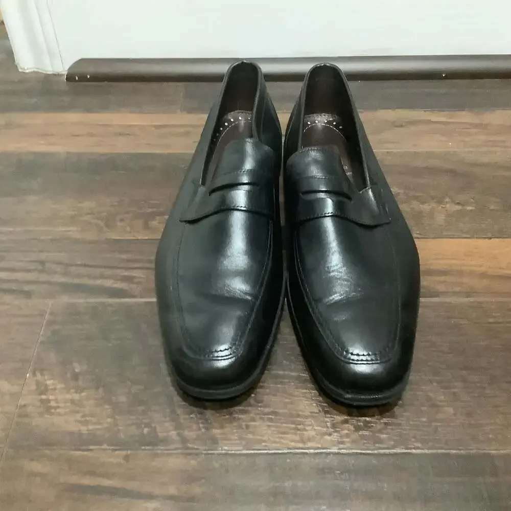 Allen Edmonds Georgtown Black Leather Penny Loafers 10.5 D Made In USA